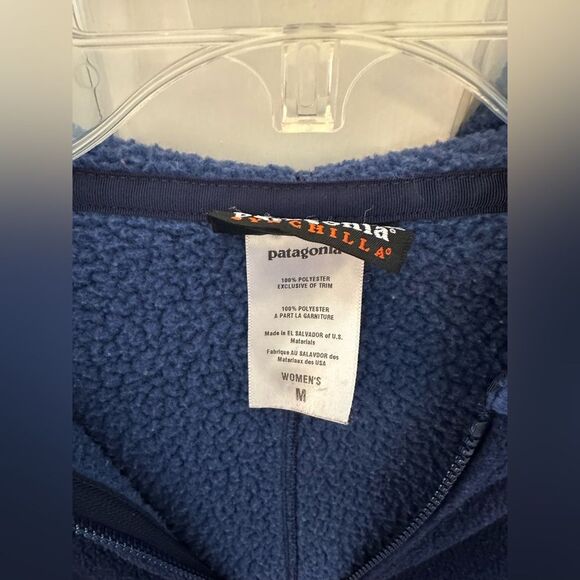 Patagonia Zip Up Synchilla Sherpa Jacket with Hood Blue Medium - Picture 3 of 3